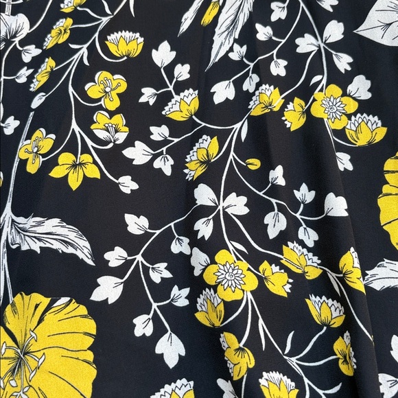NWT Nanette Lepore Floral Black and Yellow Dress size 8 - Picture 4 of 9
